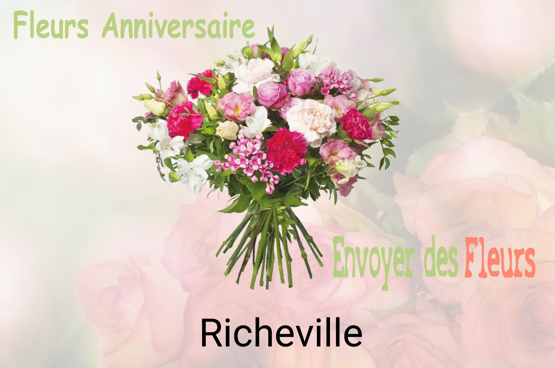 Bouquet de fleurs d’anniversaire livré à Richeville