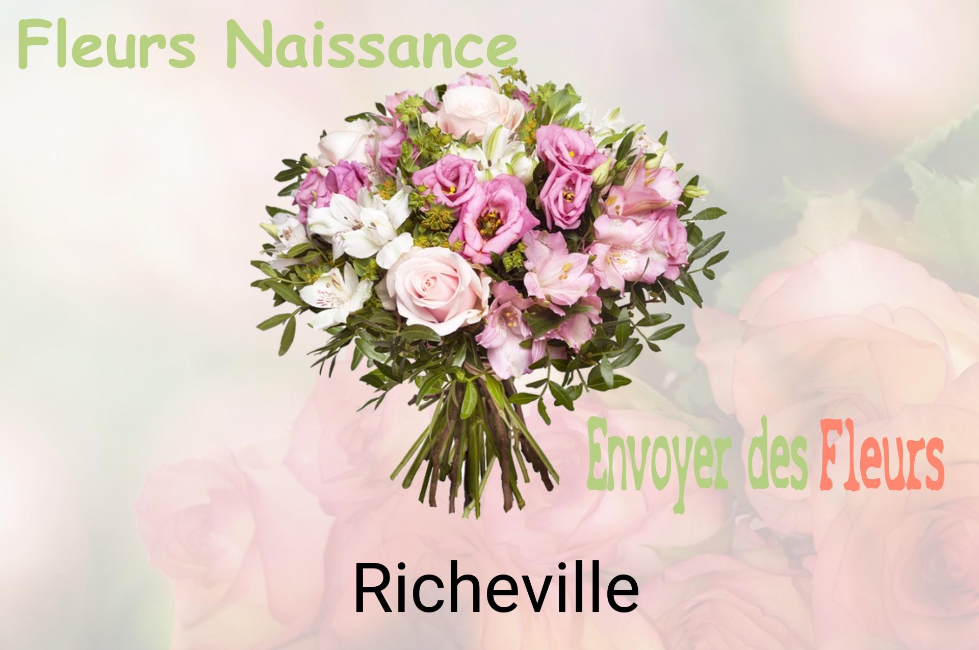 Bouquet de fleurs de naissance livré à Richeville